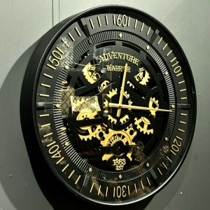 WALL CLOCK WITH GEAR, DIAMETER: 60 cm
