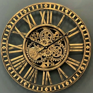 WALL CLOCK WITH GEAR, DIAMETER: 60 cm