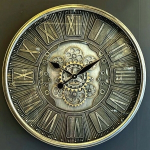 WALL CLOCK WITH GEAR, DIAMETER: 70 cm
