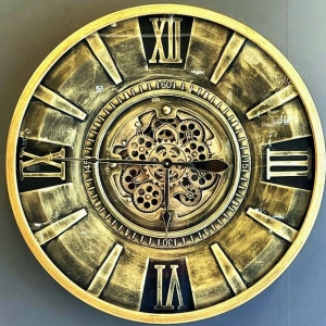 WALL CLOCK WITH GEAR, DIAMETER: 60 cm