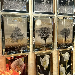 Mirror Framed Painting, Set of 3