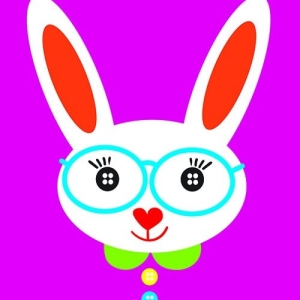 Rabbit with Glasses Painting