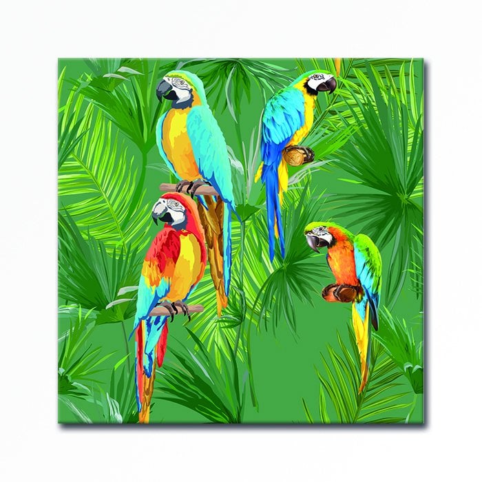 Embossed Parrots Table
