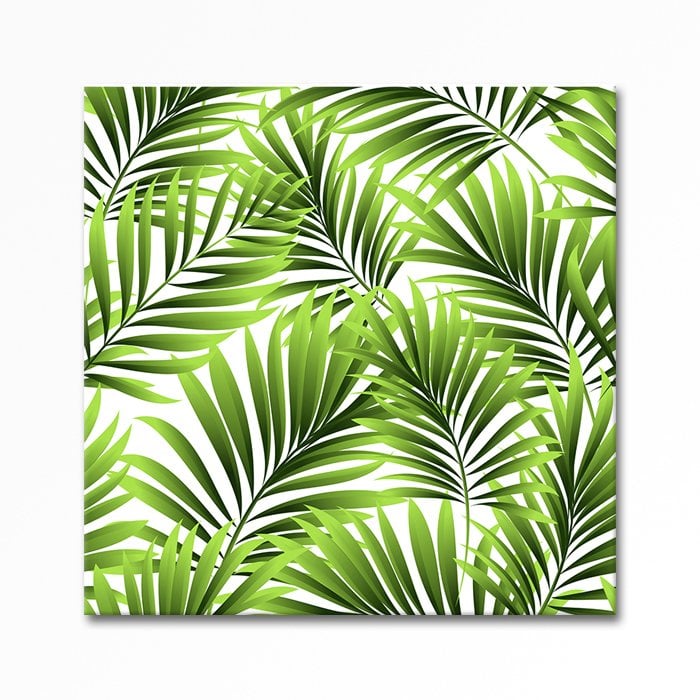 Embossed Table, Tropical Leaves