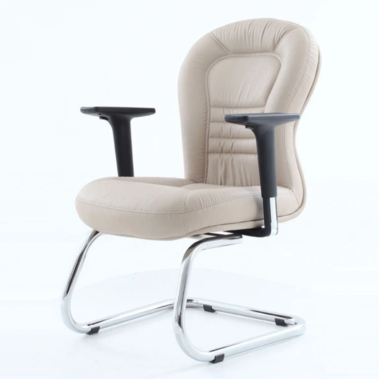 Discovery Chrome U-Legged Waiting Chair Cream