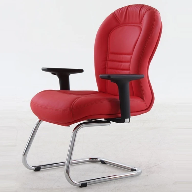 Discovery Chrome U-Legged Waiting Chair Red