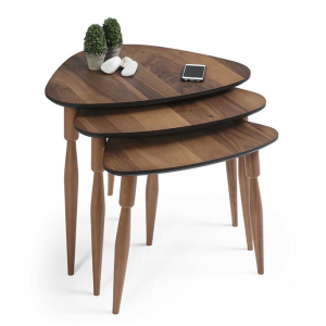 Aegean Walnut Nesting Table