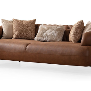 Aeron Quilted Three-Seater Sofa