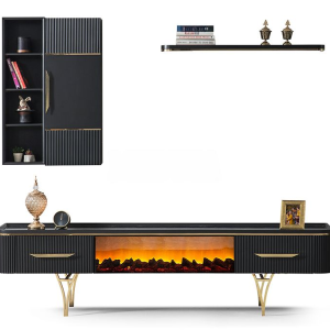 Alina Anthracite Fireplace TV Unit