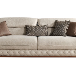 Artisan White Three-Seater Sofa