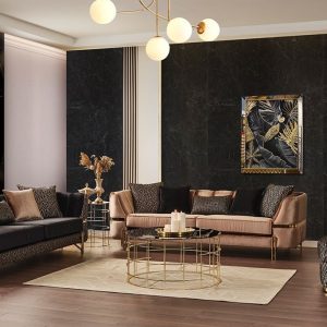 Calyon Gold Sofa Set