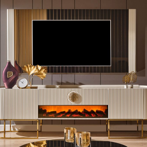 Guard Luxury TV Unit with Fireplace