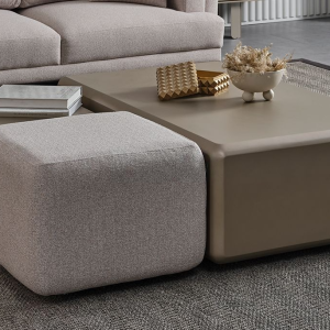 Isabel Italy Design Coffee Table with Pouf