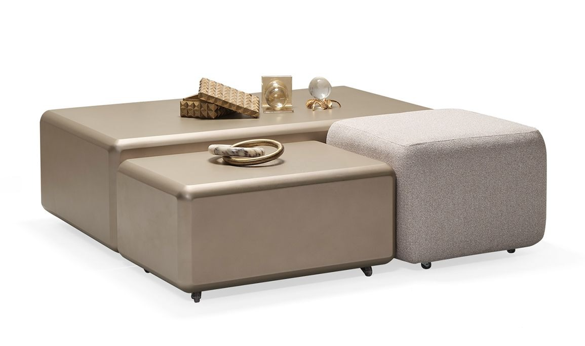 Isabel Italy Design Coffee Table with Pouf - Image 9