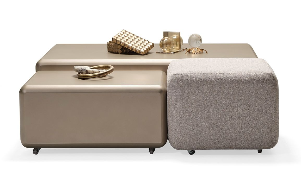 Isabel Italy Design Coffee Table with Pouf - Image 8