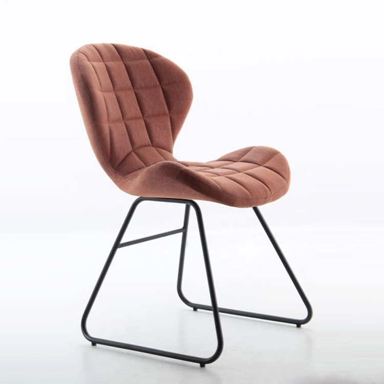 Bitcoin Transmission Painted Leg Waiting Chair Orange Linen