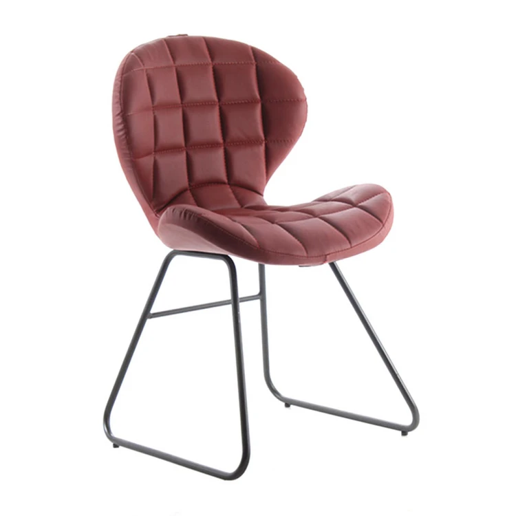 Bitcoin Transmission Painted Leg Waiting Chair Claret Red