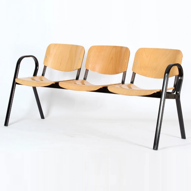 Form Triple Waiting Chair Contra Wood
