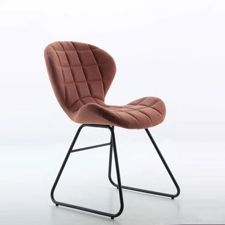 Bitcoin Transmission Painted Leg Waiting Chair Orange Linen