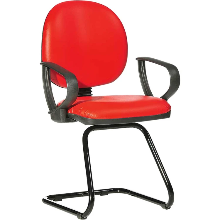 Exper Painted U Leg Guest Waiting Chair Red