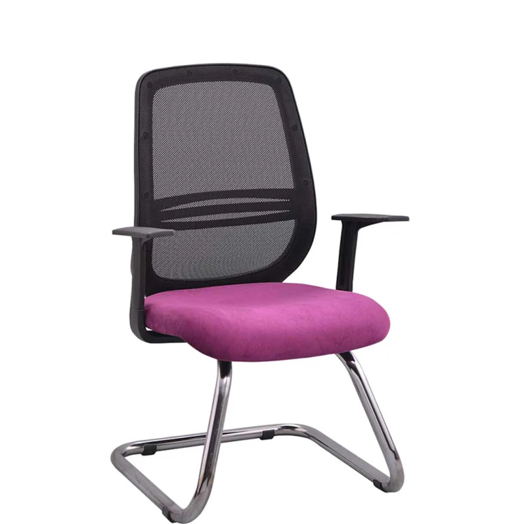 Ozil Chrome U Legged Waiting Chair Lilac