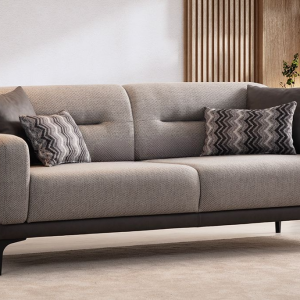 Miray Gray Three-Seater Sofa