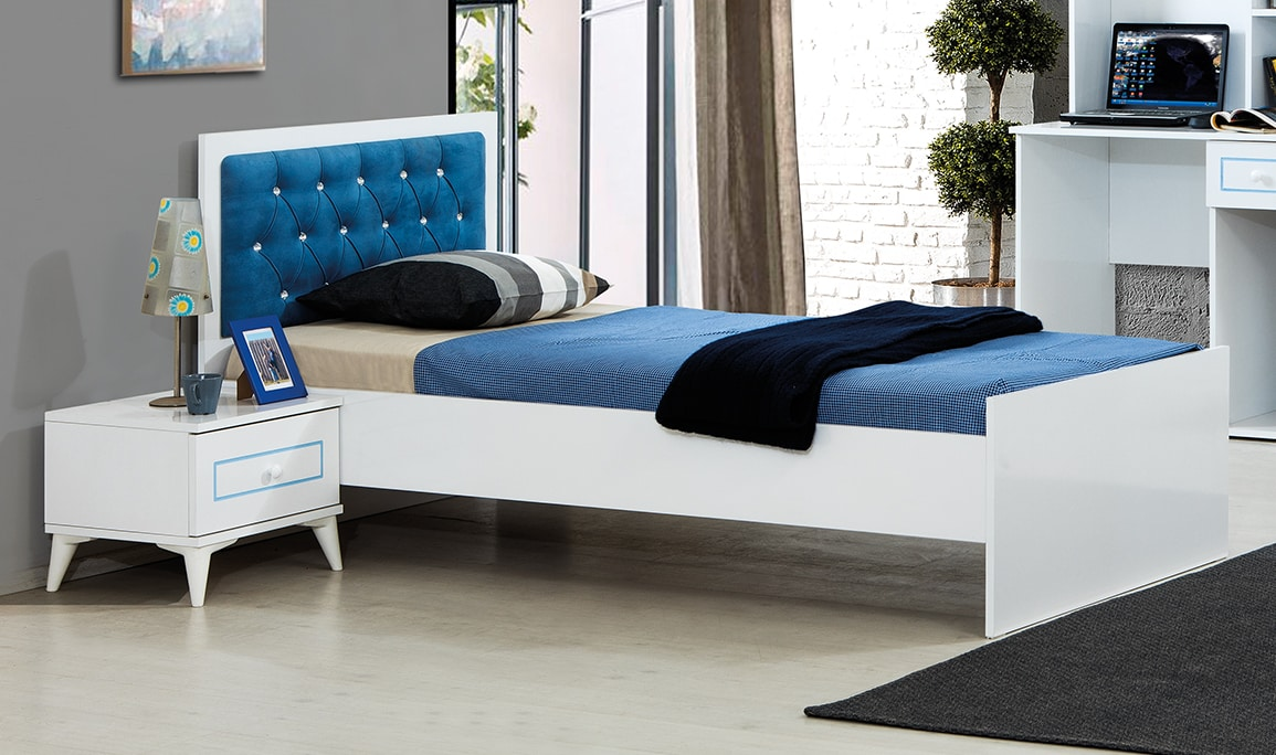 Trendy Blue Bedstead