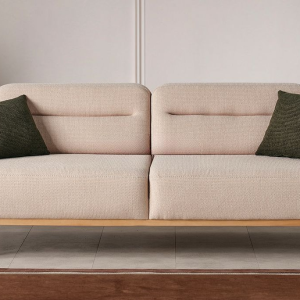 Zara Triple Cream Three-Seater Sofa