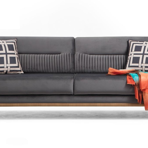 Zena Anthracite Three-Seater Sofa
