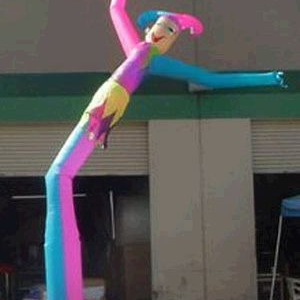 Fly Tube Inflatable Jester Mascot 6m