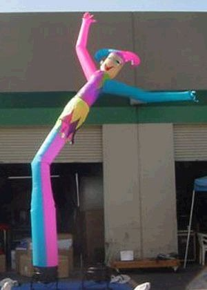 Fly Tube Inflatable Jester Mascot 6m